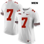 Men's NCAA Ohio State Buckeyes Teradja Mitchell #7 College Stitched No Name Authentic Nike White Football Jersey XX20Z85GW